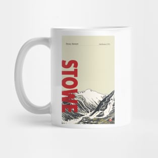 Stowe Vermont Vintage Modern Ski Travel Poster Mug